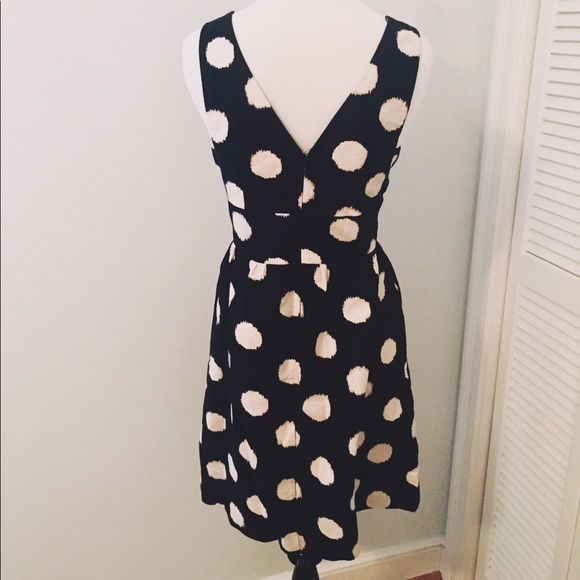 LOFT Blurred Dot V-Neck Dress - Picture 4 of 7